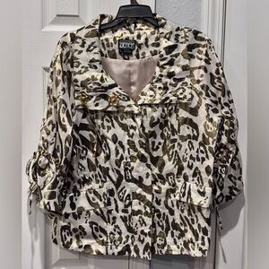 Berek Gold and Black Animal Print Jacket